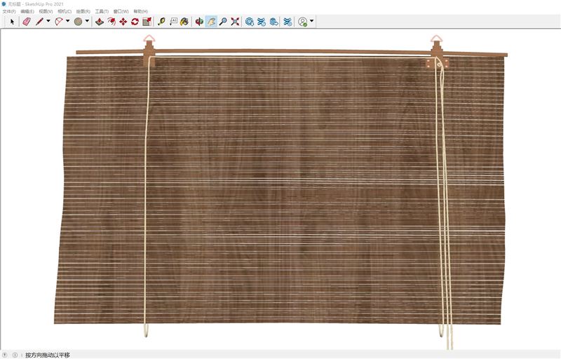 中式卷帘竹帘SU模型 SU模型免费下载_sketchup模型