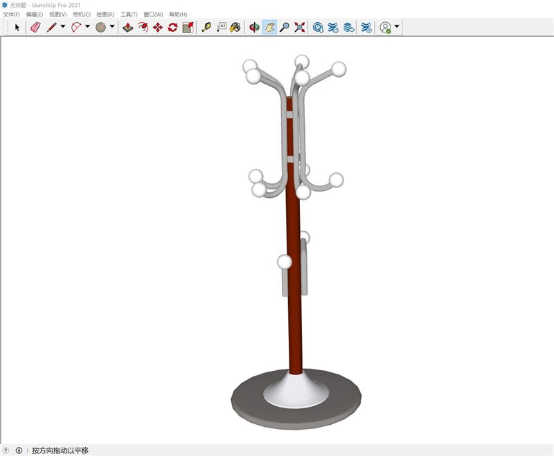 落地衣帽架SU模型 SU模型免费下载_sketchup模型