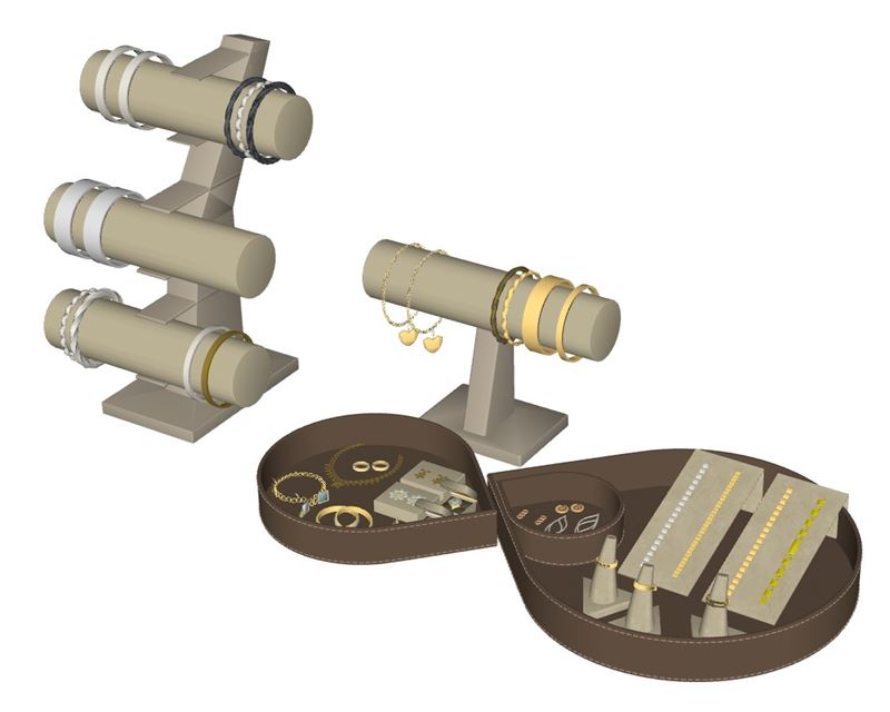 珠宝首饰展示架装饰SU模型 SU模型免费下载_sketchup模型