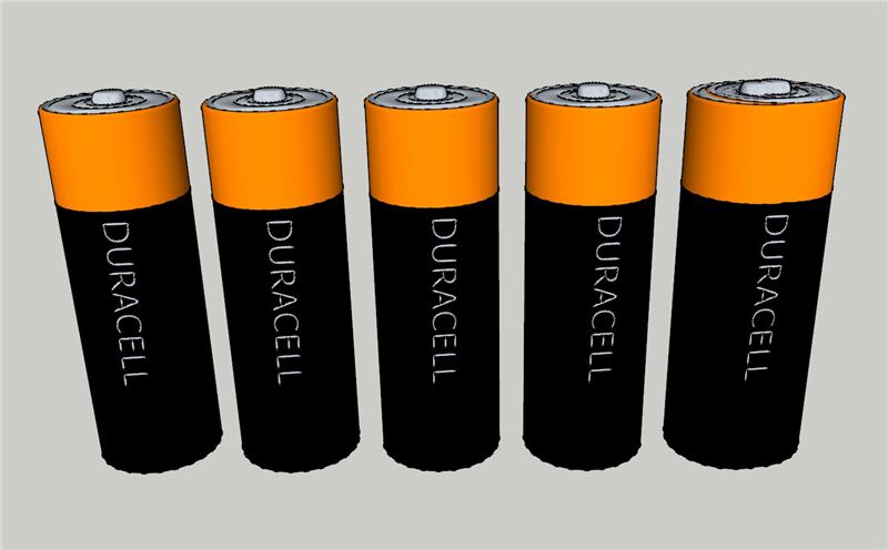 碱性电池干电池 SU模型免费下载_sketchup模型