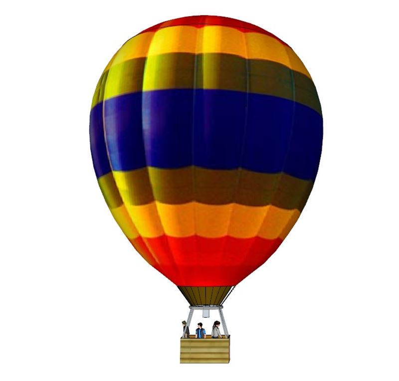 旅游景观载人热气球SketchUp模型景观SU模型 SU模型免费下载_sketchup模型