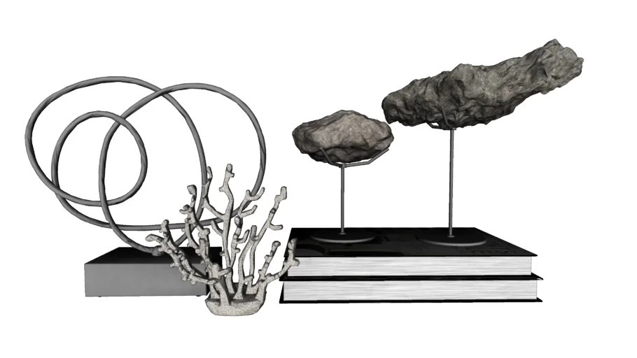 现代艺术桌面装饰摆件组合装饰SU模型 SU模型免费下载_sketchup模型