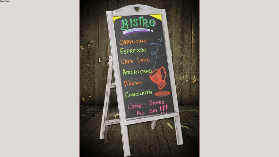 咖啡馆立式菜单黑板SU模型 SU模型免费下载_sketchup模型