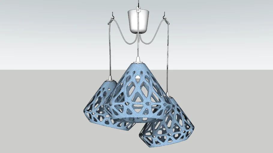 镂空几何吊灯SU模型 SU模型免费下载_sketchup模型