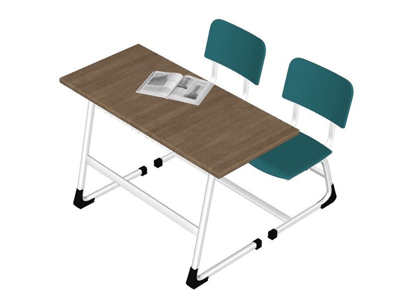 双人课桌椅SU模型 SU模型免费下载_sketchup模型