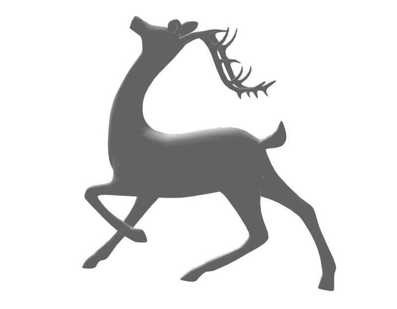艺术鹿雕塑SU模型 SU模型免费下载_sketchup模型
