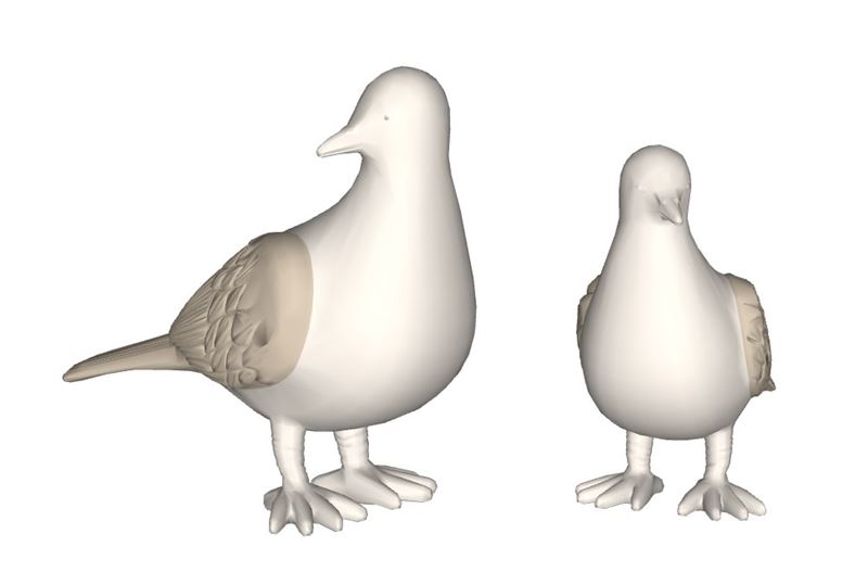 鸽子雕塑摆件SU模型 SU模型免费下载_sketchup模型