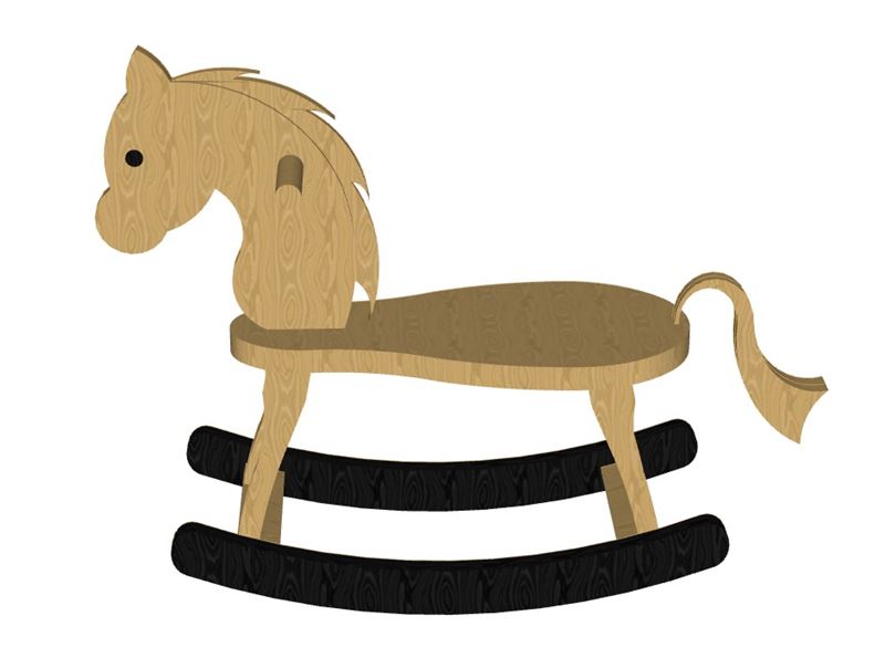 幼儿园实木摇摇马SU模型 SU模型免费下载_sketchup模型