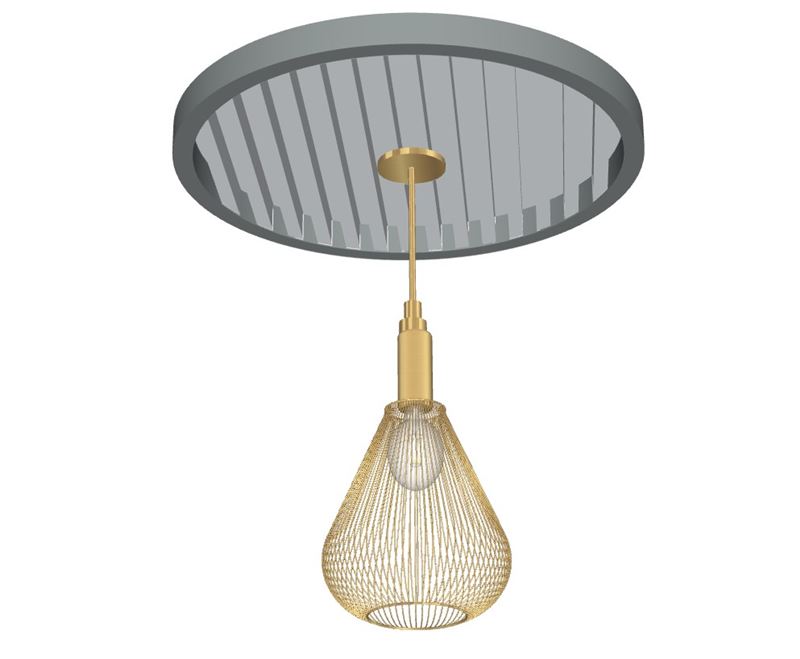 轻奢金属网艺吊灯SU模型 SU模型免费下载_sketchup模型