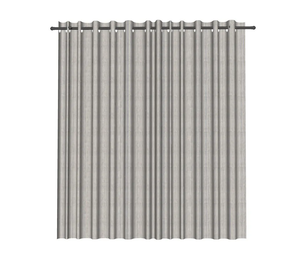 现代简约灰色窗帘SU模型 SU模型免费下载_sketchup模型