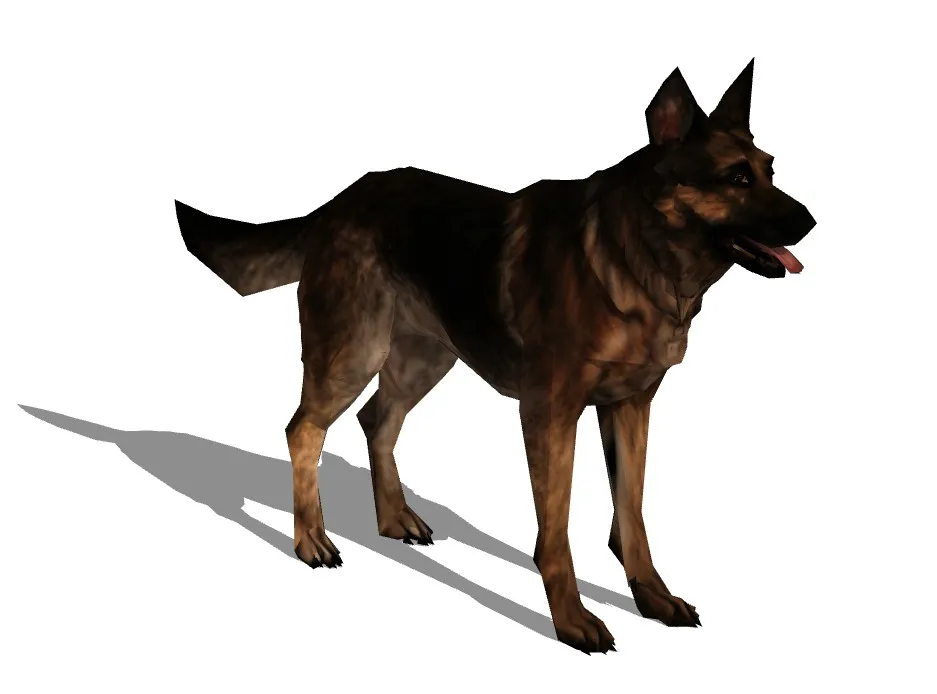 德国牧羊犬SU模型 SU模型免费下载_sketchup模型