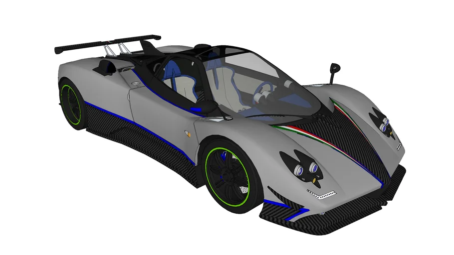 帕加尼跑车SU模型 SU模型免费下载_sketchup模型