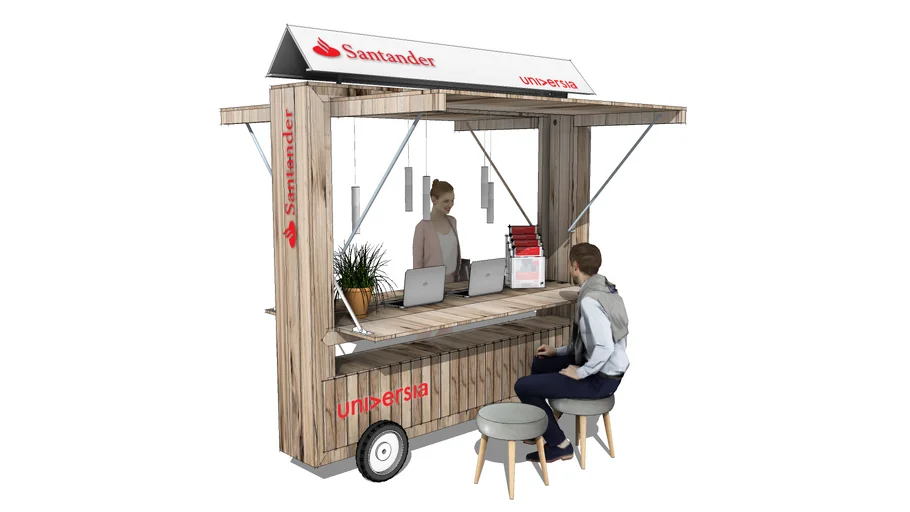 移动金融服务亭SU模型 SU模型免费下载_sketchup模型