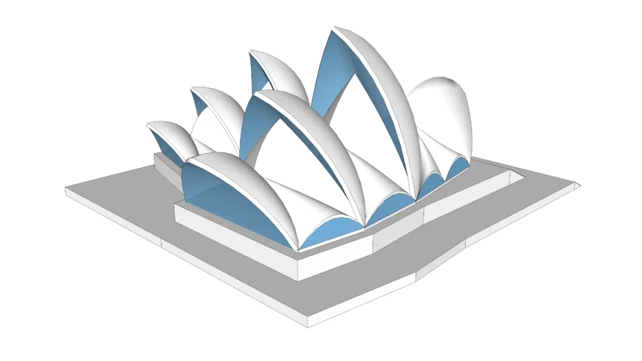 悉尼歌剧院地标SU模型 SU模型免费下载_sketchup模型