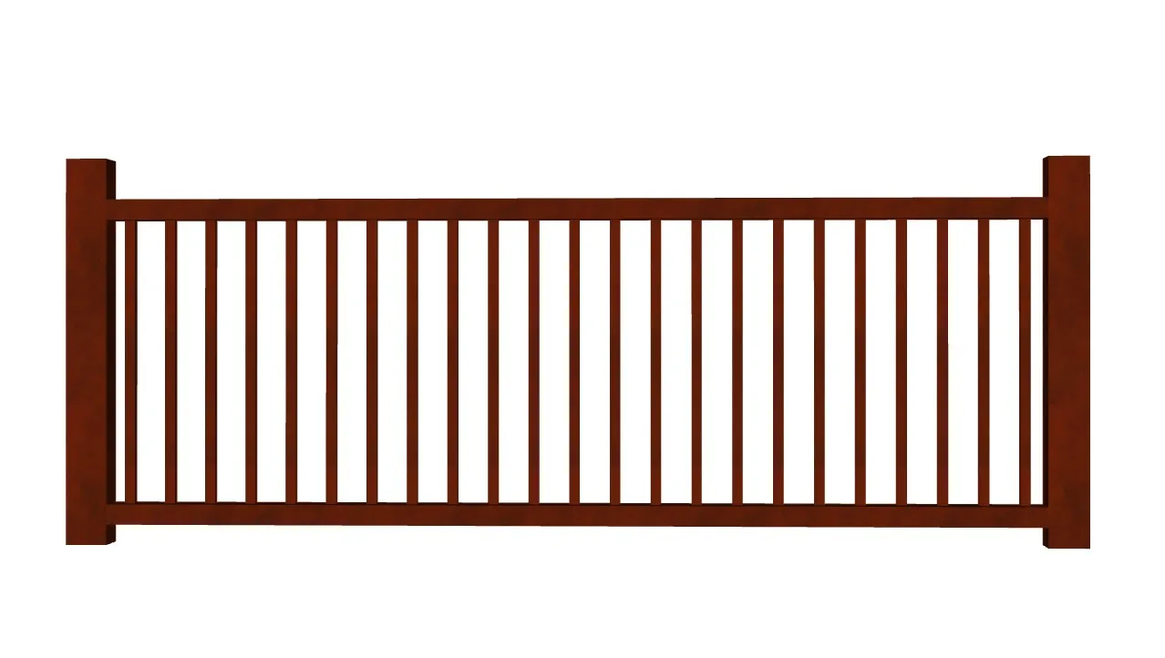 简约实木栏杆SU模型 SU模型免费下载_sketchup模型