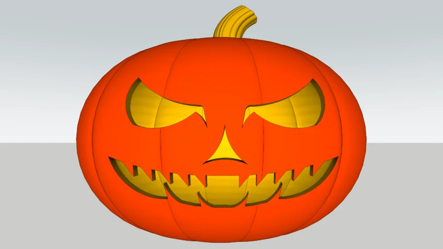 万圣节邪恶南瓜灯SU模型 SU模型免费下载_sketchup模型