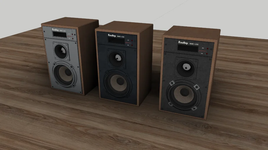 复古木质三分频音箱SU模型 SU模型免费下载_sketchup模型