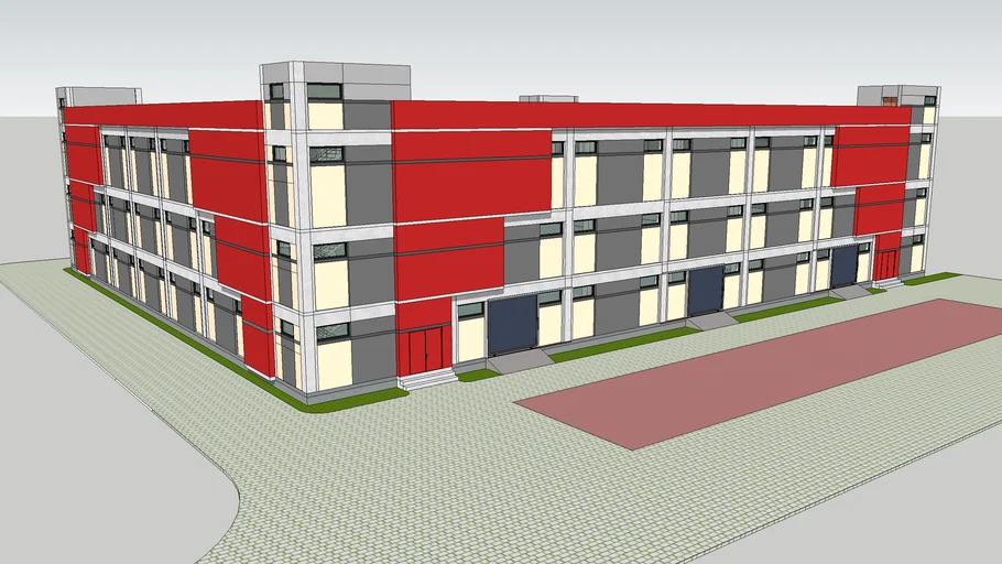 罐头工厂大楼SU模型 SU模型免费下载_sketchup模型