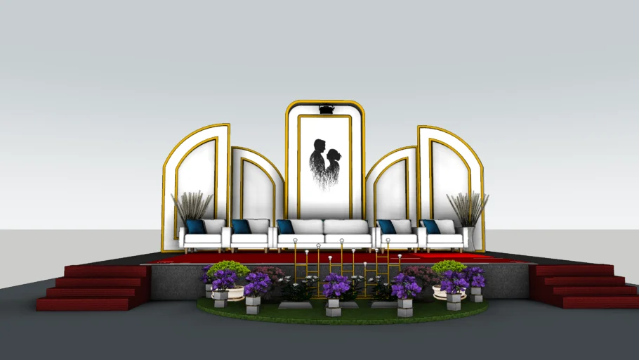 草坪婚礼SU模型 SU模型免费下载_sketchup模型