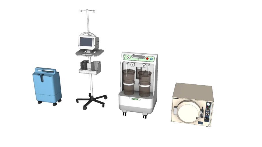 医疗设备组合SU模型 SU模型免费下载_sketchup模型