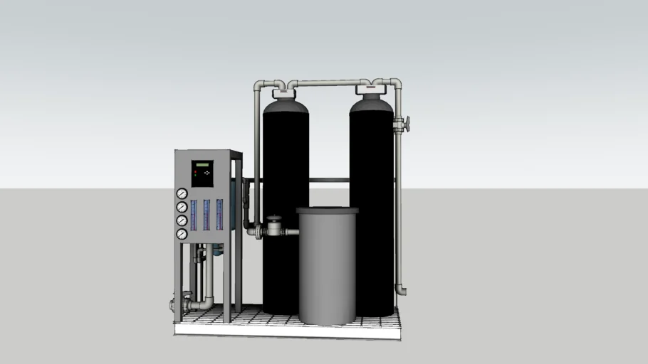 污水厂反渗透过滤设备SU模型 SU模型免费下载_sketchup模型