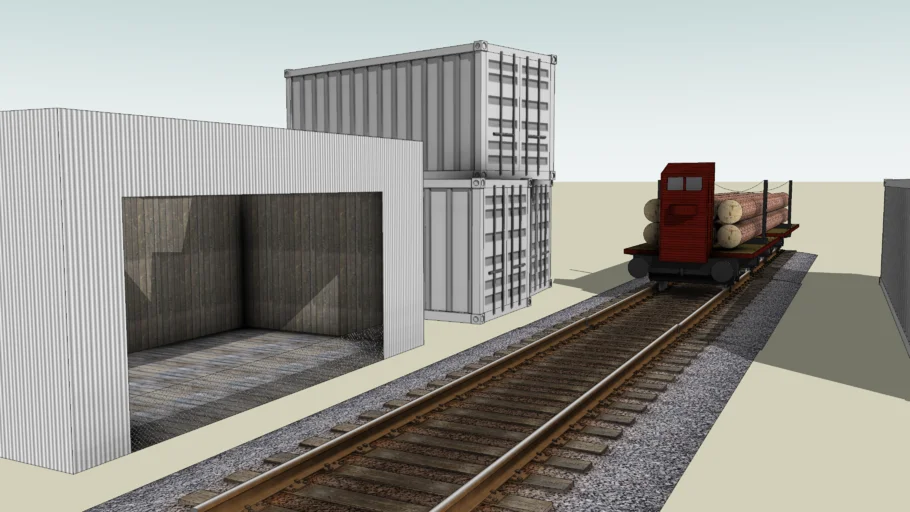 铁路货运场站SU模型 SU模型免费下载_sketchup模型