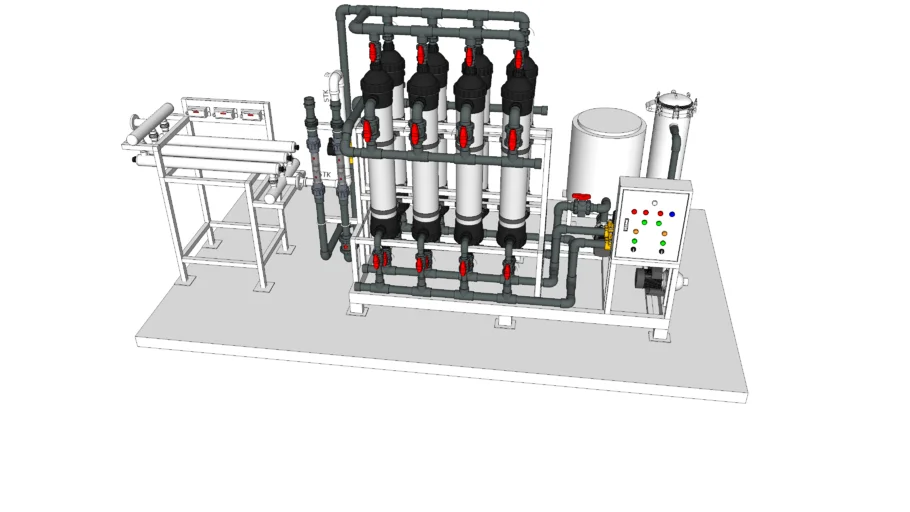 超滤水处理机组SU模型 SU模型免费下载_sketchup模型