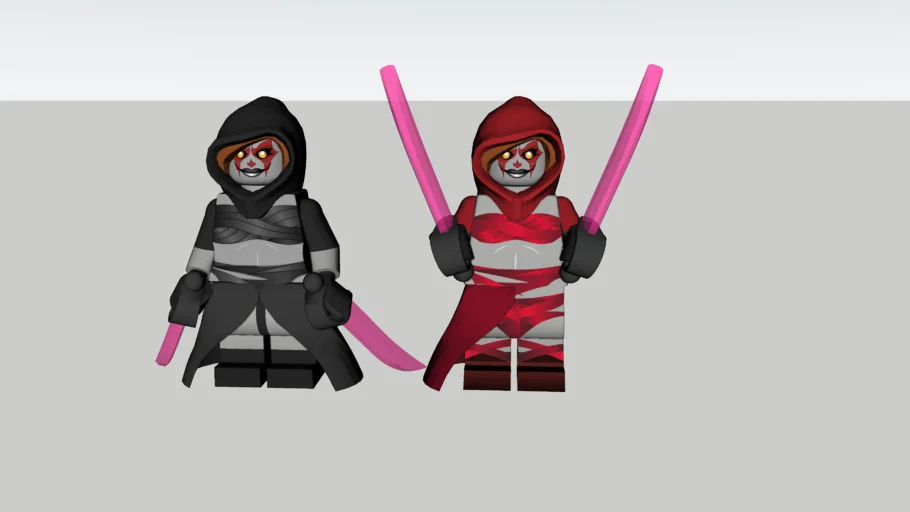 乐高风暗黑刺客人偶SU模型 SU模型免费下载_sketchup模型