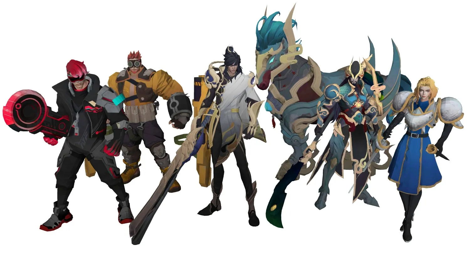 王者荣耀多英雄角色SU模型合集 SU模型免费下载_sketchup模型