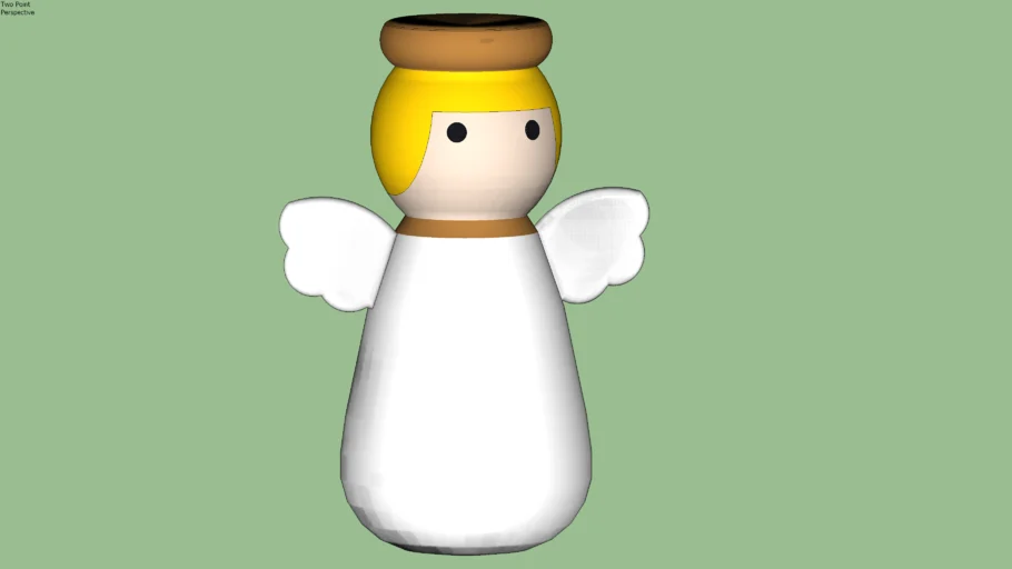 Q版天使摆件SU模型 SU模型免费下载_sketchup模型