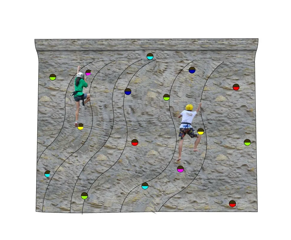 室内攀岩墙与人物组合SU模型 SU模型免费下载_sketchup模型