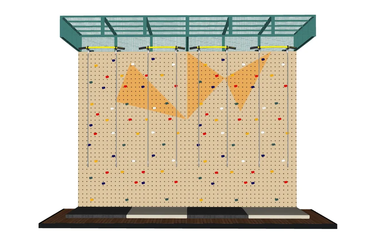 室内自动保护攀岩墙SU模型 SU模型免费下载_sketchup模型