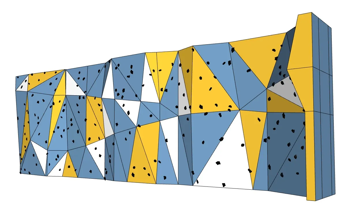 几何拼接攀岩墙SU模型 SU模型免费下载_sketchup模型