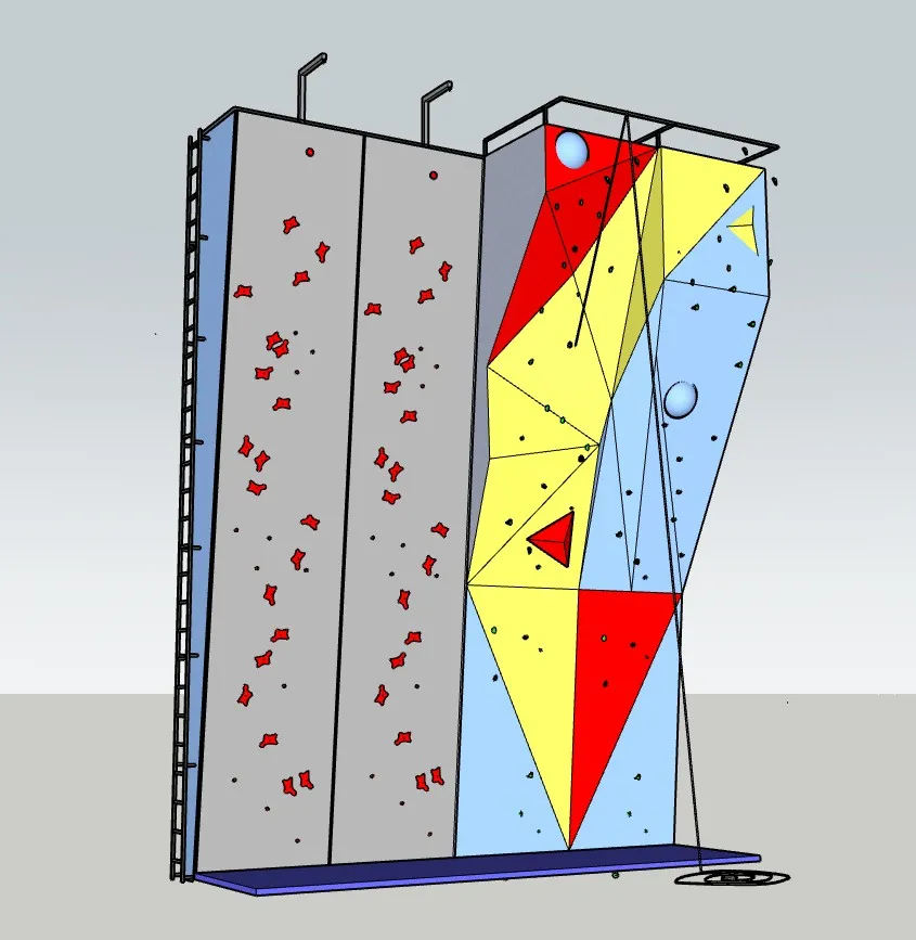 室内攀岩墙组合SU模型 SU模型免费下载_sketchup模型