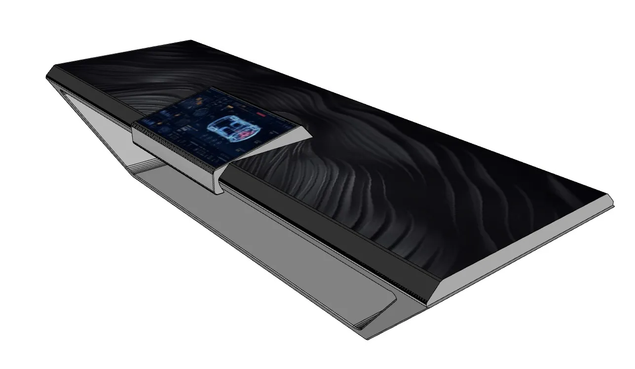 未来科技感智能展台SU模型 SU模型免费下载_sketchup模型