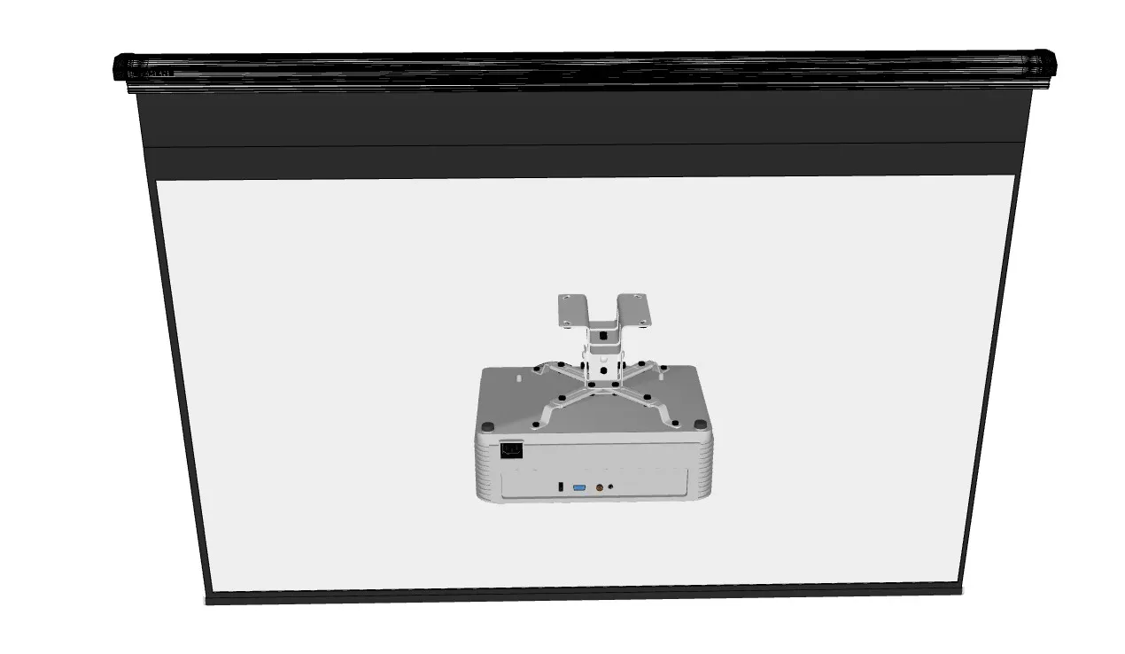 投影仪和投影幕布SU模型 SU模型免费下载_sketchup模型