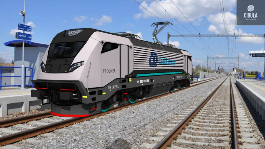 电力机车火车头SU模型 SU模型免费下载_sketchup模型