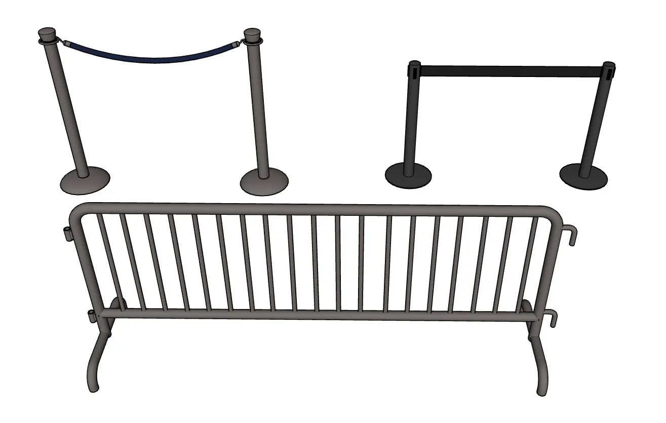 活动隔离防护栏SU模型 SU模型免费下载_sketchup模型