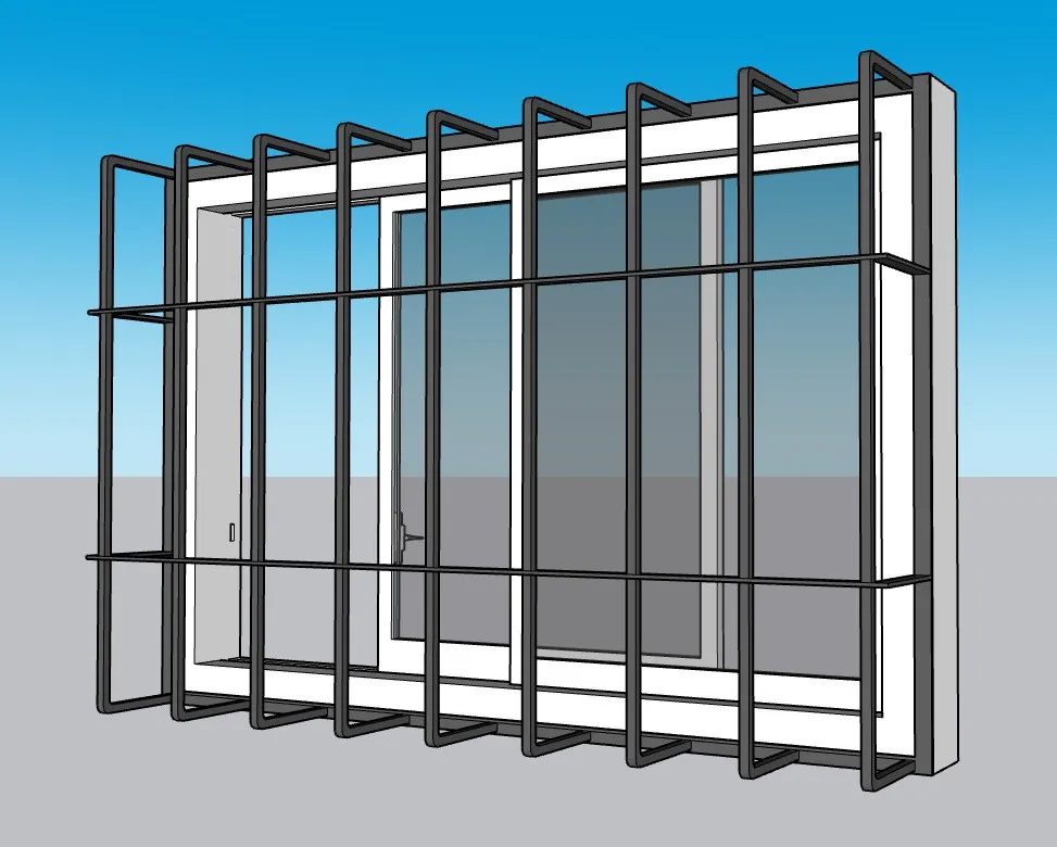 现代防盗网窗户SU模型 SU模型免费下载_sketchup模型