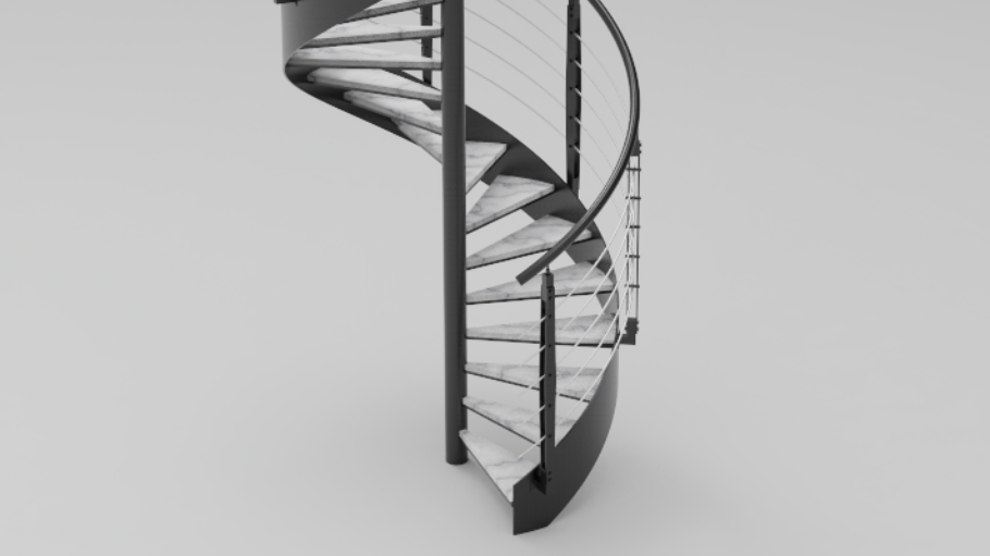 现代螺旋楼梯SU模型 SU模型免费下载_sketchup模型