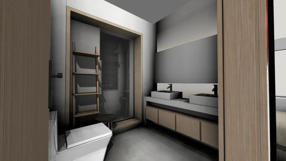 现代简约卫浴(浴卫)SU模型 SU模型免费下载_sketchup模型