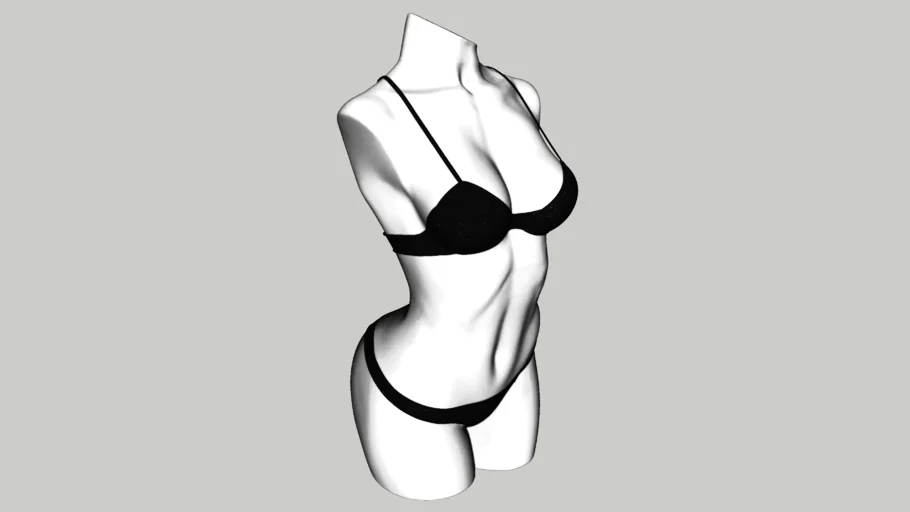 内衣服装假人模特服饰SU模型 SU模型免费下载_sketchup模型