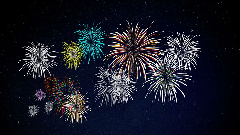 多形态节日烟花组合SU模型 SU模型免费下载_sketchup模型