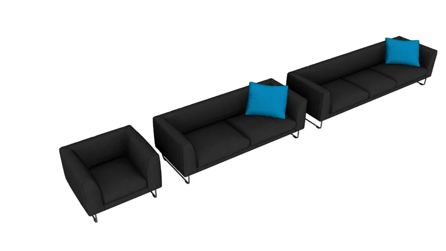 方块沙发家具SU模型 SU模型免费下载_sketchup模型