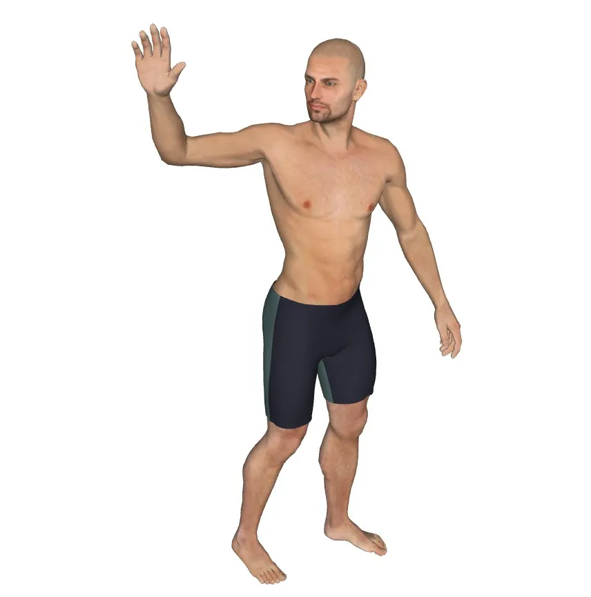 男性泳装人物SU模型 SU模型免费下载_sketchup模型
