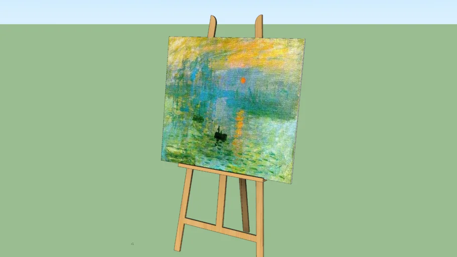 画室的画架画板SU模型 SU模型免费下载_sketchup模型