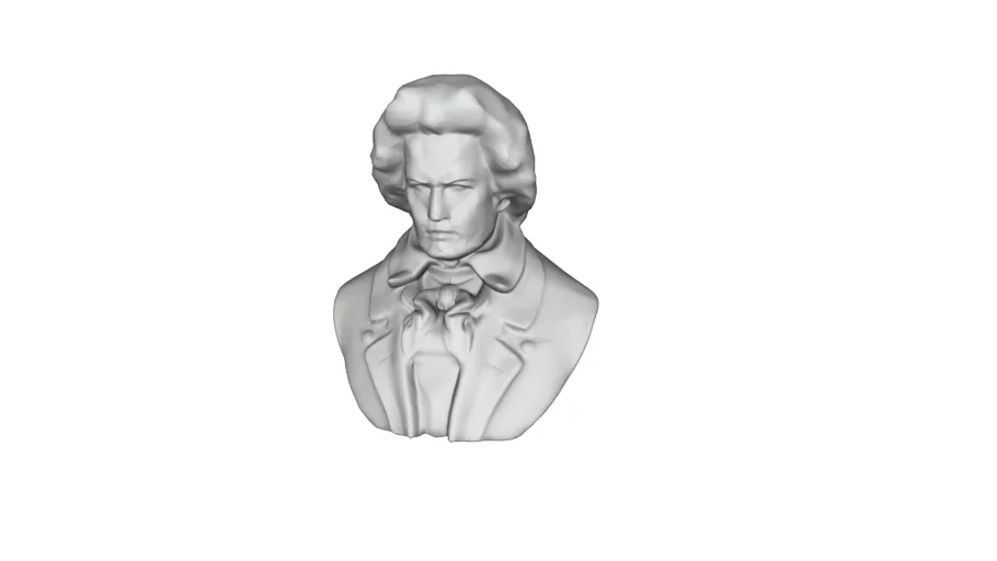 贝多芬半身像雕塑SU模型 SU模型免费下载_sketchup模型