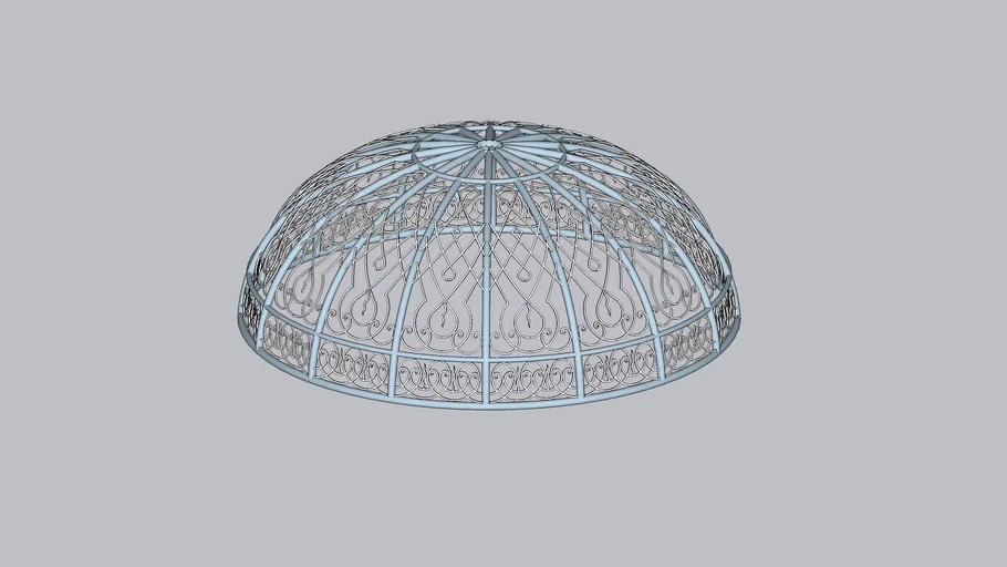 铁艺穹顶SU模型 SU模型免费下载_sketchup模型
