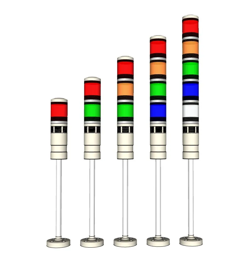 多层警示信号灯爆闪灯SU模型 SU模型免费下载_sketchup模型