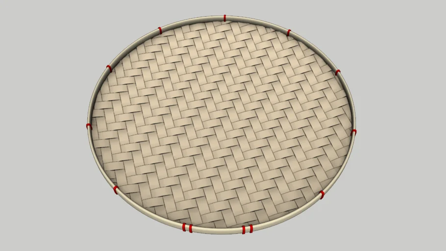 民俗竹编簸箕SU模型 SU模型免费下载_sketchup模型